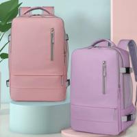 Mochila de viaje de gran capacidad para mujer, bolso de día informal, impermeable, antirrobo, con correa de equipaje y puerto de - details 30