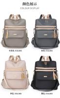 Mochila De Trabajo ligera para mujer, morral de viaje informal, resistente al agua, color negro y rosa - details 17