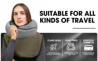 Almohada de Viaje de Espuma de Memoria Almohada de Cuello Aireplane Almohada U-Formable Desmontable para Aviones - details 3