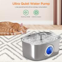 Fuente de agua de gran capacidad para mascotas, dispensador automático de acero inoxidable para gatos, recargable por USB, 3,2 L - details 2