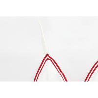 BUNO-nuevo producto de primavera, Vestido corto con tirantes y escote en V profundo de corte bajo para chica picante, esponjoso y acanalado en contraste - details 10