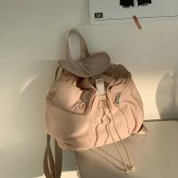 Mochila de nailon con cordón y botón de bolsillo, diseño de nicho de Corea del Sur, mochila de ocio al aire libre - details 0