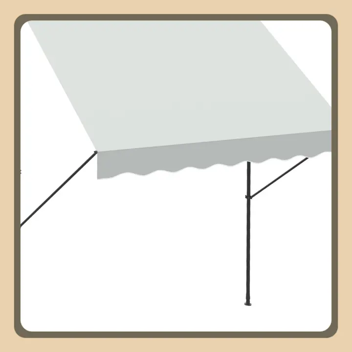 Toldo Manual Retráctil Toldo para Balcón con Altura Ajustable Manivela y Protección Solar para Terraza Jardín Crema - 1