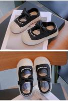Zapatos informales a la moda para niños, zapatos planos versátiles con punta redonda y agradable arco, novedad de 2024, zapatos de princesa a cuadros, suela blanda - details 2
