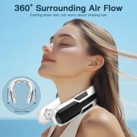 Ventilador de Cuello Sin Aguja Portátil para Exteriores Pantalla Digital Cargable Silencioso - details 5