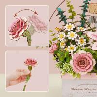 Robotime Rowood Basket DIY 3D rompecabezas de madera artesanía regalos de flores para niñas amigas diseño de decoración del hogar - details 5