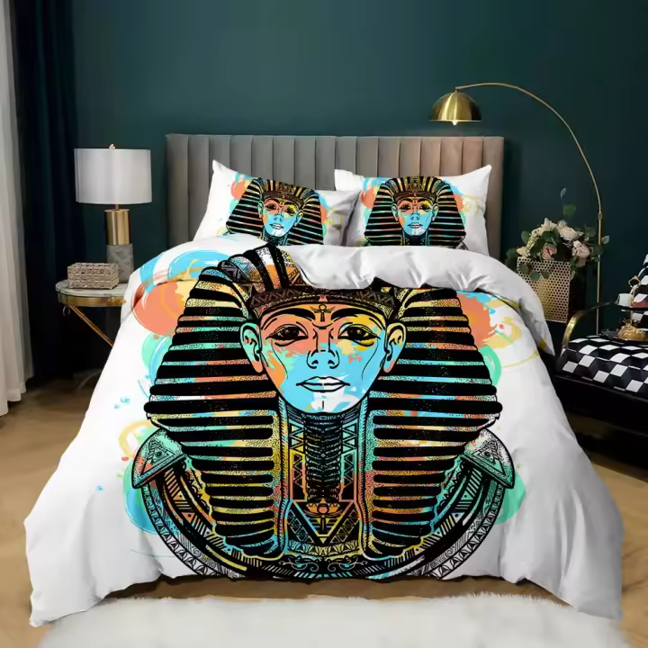 Juego de Cama de Poliéster 3D Antiguo Egipto Cubierta de Edredón de Pirámide para Adultos - 1