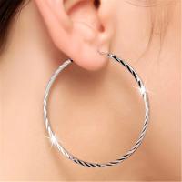 Pendientes de plata de ley  para mujer, aretes grandes con patrón de pez a la moda, regalos de joyería para fiestas - details 7