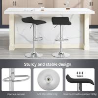 Taburetes de Cocina Giratorios 360° Altura Ajustable con Reposapiés Taburetes Altos con Asiento PVC para Comedor, Salón y Cafetería Negro+Negro - details 50