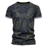 Novedad de verano, camiseta estampada, camisa de fondo para hombre con cuello redondo a la moda, top informal para hombre - details 11