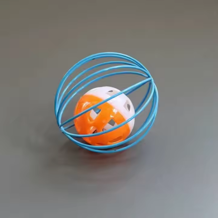 Juguete de peluche para gato y ratón, jaula para mascotas, pelota de ratón, campana para gato, juguete relleno - 1