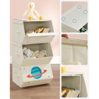 Cajas de Juguetes para Niños Juego de 3 Cajas Apilables y Plegables con Asas y Tapa Magnética - details 3