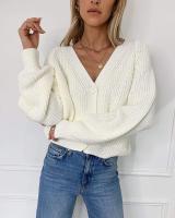 Moda Otoño 2024 Suéter de Punto Holgado con Cuello Redondo y Manga Larga para Mujer, Ideal para Superponer - details 3