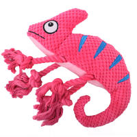 Camaleón de peluche, juguete interactivo extraíble, resistente, con sonido para perros medianos y grandes - details 7