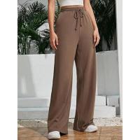 Pantalones de cintura alta y pierna ancha para mujer, pantalones holgados de calidad con cordón, primavera y otoño - details 23