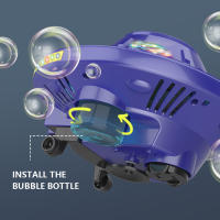 Máquina automática de burbujas de 32 agujeros, platillo volador giratorio inteligente para evitar obstáculos con luz, juguetes para niños pequeños, regalo - details 2
