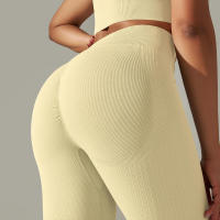 Leggings push-up sin costuras para mujer, pantalones elásticos de cintura alta para entrenamiento, correr, yoga, gimnasio - details 17