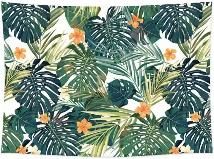 Tapiz Hippie de Palmas Tropicales Decoración de Pared Colgante de Playa - 1