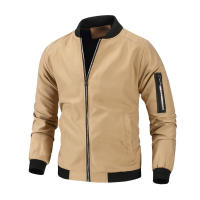 Chaqueta Bomber de Moda Casual para Hombres Material de Poliéster Cierre de Cremallera - details 5