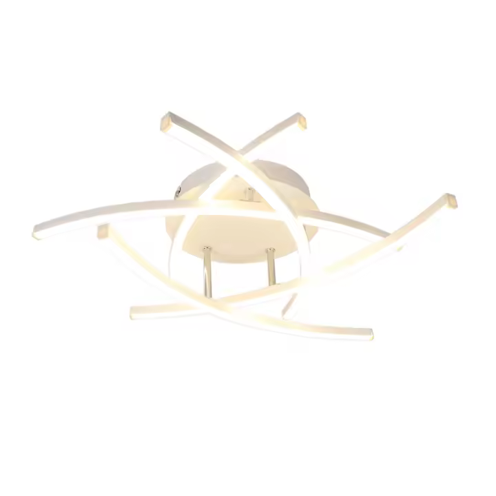 CBJKTX LED Luz de techo Dormitorio Regulable 32w Metal blanco moderno con control remoto - 1