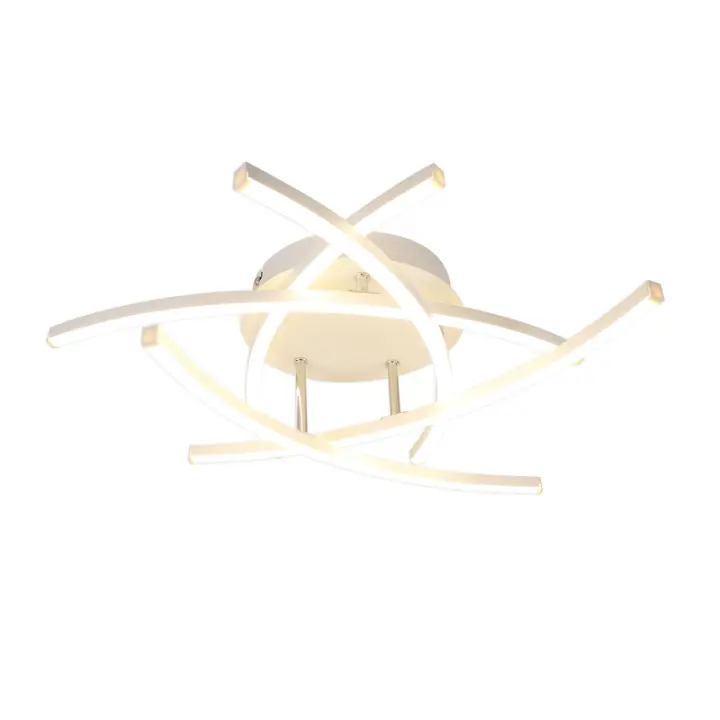 CBJKTX LED Luz de techo Dormitorio Regulable 32w Metal blanco moderno con control remoto - 1