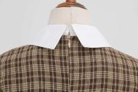 2025 nuevo Vintage marrón a cuadros Rockabilly Midi vestidos cuello vuelto arco 3/4 manga larga Otoño Invierno mujer vestido elegante - details 9