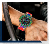 Reloj Deportivo para Hombres Smael con Doble Pantalla Analógico Digital Resistente al Agua Militar Colorido Material de Banda de Hierro Forma Redonda Movimiento de Reloj Deportivo - details 8