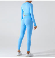 Nueva camiseta deportiva sin costuras de manga larga para mujer, Top de Yoga de secado rápido, ropa ajustada para correr y Fitness - details 28