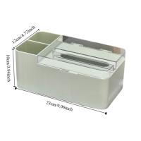 Caja de toallas de papel multifuncional a prueba de polvo, caja de almacenamiento de escritorio de plástico de diseño Simple, dispensador de servilletas impermeable para sala de estar - details 0