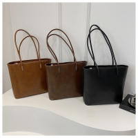 Bolso de gran capacidad para mujer, estilo casual retro, bolso de mano y bandolera para llevar bajo el brazo. - details 18