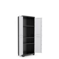Armario Alto Lineal Resina 2 Puertas y 3 Baldas Negro/Gris Tamaño 68 x 39 x 173 cm - details 7