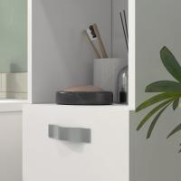 Muebles Lavabo y Espejo Columna Conjunto Muebles Pared 3 Piezas Estilo Morno Blanco - details 7