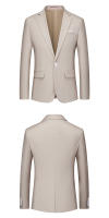 Blazer de Negocios Delgado para Hombres Colores de Caramelo Traje de Forma Casual para Oficina y Club Social - details 16