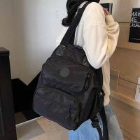 Linda mochila deportiva de nailon de estilo coreano, bolso de hombro de viaje de gran capacidad de Color sólido, bolso de mano con diseño de nicho, bolsa de Fitness para niñas - details 8
