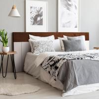 Cabecera de cama de madera para pared. Cabecera de Tablas, Superior Horizontal Blanca. Estilo Vintage, para Camas de 150 cm - details 16
