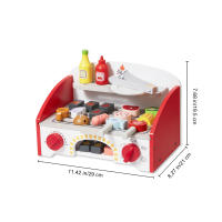 SucceBuy Parrilla de juguete de madera para barbacoa, juego de parrilla para niños con comida de juego y herramientas para asar (21 piezas), accesorio de cocina de madera, juguete de cocina para niños pequeños y niñas mayores de 3 años, regalo - details 7