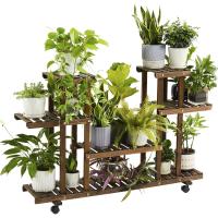 Soporte Mara Macetas Escalera Ruedas Soporte Decorativo Jardín - details 0