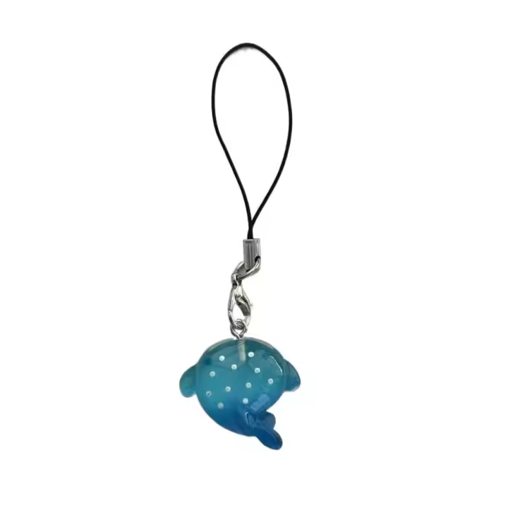 Cordón colgante, cordón, cadena para teléfono con forma de pez, llavero, criatura marina, cuerda colgante para teléfono, ballena, cadena para teléfono móvil Kawaii, joyería para teléfono - 1