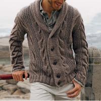 Suéter para hombre, chaqueta de mezcla de algodón con cierre de botones, suéter de invierno, para hombre, abrigos, chaqueta de punto para mantener el calor, prendas de vestir - details 1