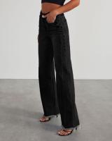 Jeans de Pierna Ancha para Mujer 2025 Pantalones Denim Gris con Estilo Vintage - details 11