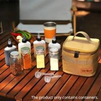 1 Juego, juego de botellas de especias portátiles para acampar, contenedores, salero y bolsa para viajes al aire libre, barbacoa Picn - details 3