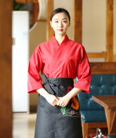 Nuevo uniforme de Chef de estilo japonés coreano Unisex, camisa de cocinero, Kimono de manga media, uniformes de trabajo de camarero de cocina para restaurante de Sushi - details 8
