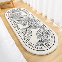 Alfombras suaves y esponjosas para mesita de noche, alfombra de flores nórdicas para habitación de niños, dormitorio, baño, sala de estar, antideslizante, decoración del hogar, alfombra de piso larga - details 1