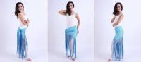 Ropa de baile de mezclilla hecha a mano para mujer, borla, cinturón de crochet triangular, danza del vientre, pañuelo de cadera ENCE - details 9
