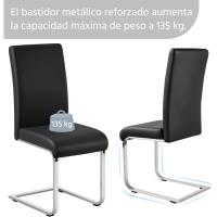 2 Piezas Sillas de Comedor Sillas de Oficina Conferencia Altura 47cm Carga Máxima 135kg Blanco - details 98