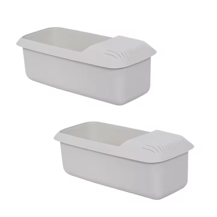 Olla de Pasta para microondas, caja de almacenamiento para cocinar al vapor, verduras y fideos, 2 piezas - 1