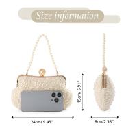 Bolso de mano de cena de perlas para mujer, bolso de mano con cuentas de cristal, adecuado para bodas, novias, fiestas, bailes - details 0