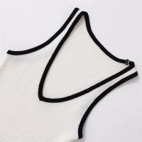 PB&ZA2025 diseño de contraste de color, top sin mangas con cuello en V, chaleco informal para diario, combina con todo, novedad de verano, ropa de mujer - details 9