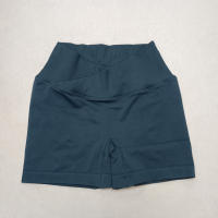 Hamidou pantalones cortos deportivos para mujer, Shorts de Yoga con cintura cruzada, gimnasio, entrenamiento, correr, cintura alta, realce de cadera, sin costuras, Fitness - details 5
