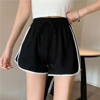 Pantalones deportivos de cintura alta para mujer, pantalones de seguridad para Yoga de pierna ancha informales para exteriores, pantalones cortos de mezcla de algodón de tres cuartos de longitud - details 16
